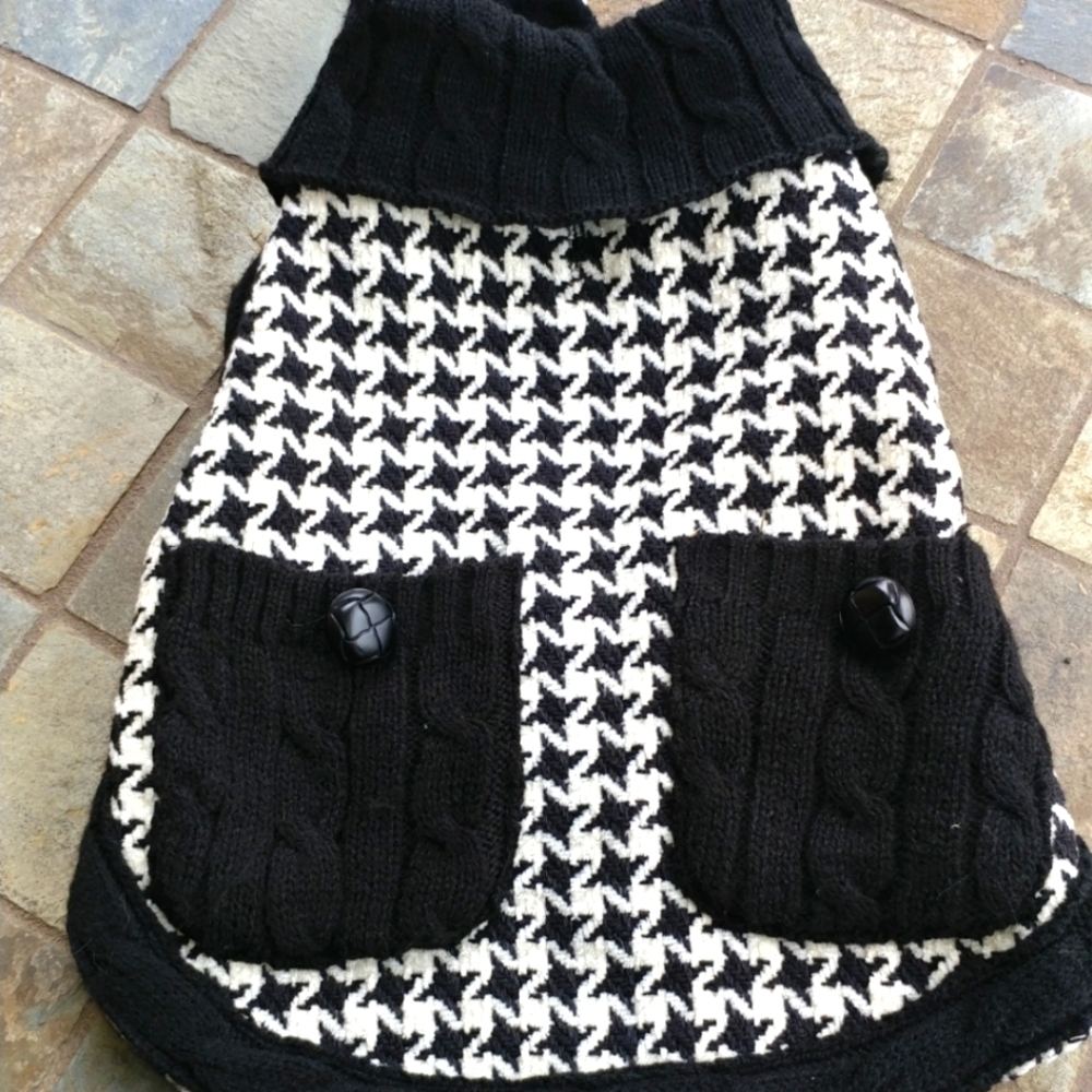 NEW WARM HOUNDS TOOTH SMALL PET JACKET COAT